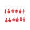 Cute Miniature Christmas Tree & Removable Red Mini Ornaments, Adorabilities
